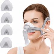 XIRQI 4 Pack Nasal Cpap Mask Liners Compatible with Large Size Nasal Mask Cushions. Enjoy Silky Comfort,Reducing Facial Redness and Pressure Marks for Enhanced ComfortRaw WhiteLarge