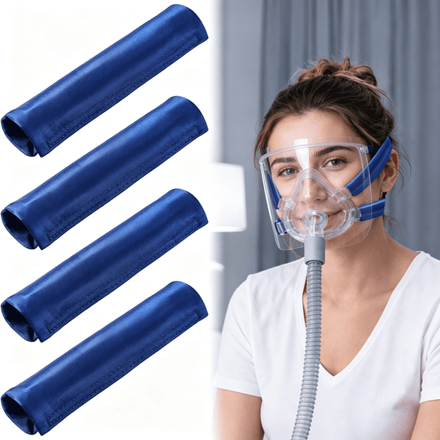 XIRQI 4 Packs Satin Strap Cpap Covers,Soft Silk Cushions for Face ...