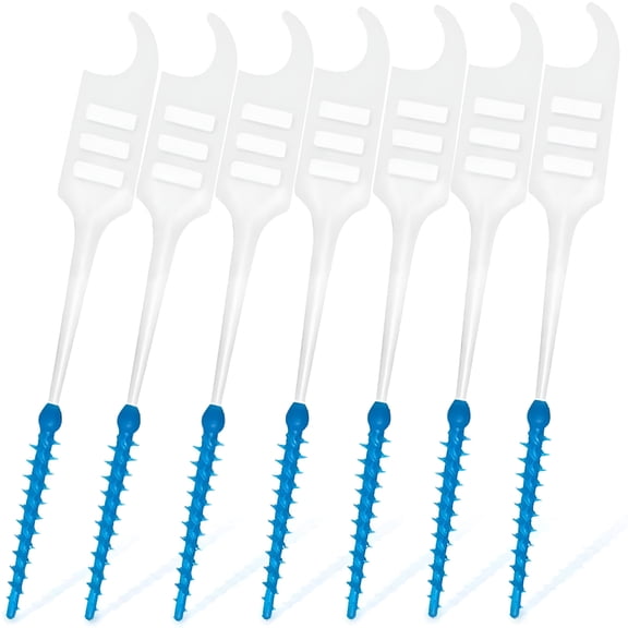 XIRQI 400pcs Dental Picks Soft-Interdental Brush Double-Ended Toothpicks Silicone Dental Floss
