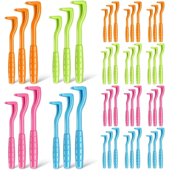 XIRQI 48 Pack Tick Removal Tool Tick Remover for Dogs,Cats and Humans Plastic Tick Puller Tick Grabber,3 Sizes (Green,Rose Red,Orange,Blue)