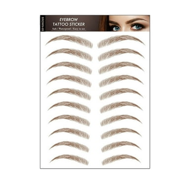 XIRQI 4D Hair Like Eyebrows Waterproof Water-based Eyebrow Tattoo Sticker (Brown)
