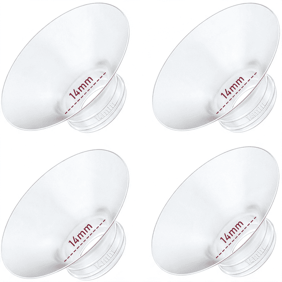 XIRQI 4Pc Flange Insert 14Mm Compatible with M5/M6/M9/S12 Pro/V1 Pro/V1 Pro Breast Pump, Fit for with 24Mm Flange/Shield Breast Pump