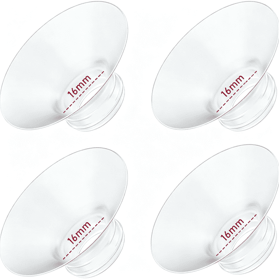 XIRQI 4Pc Flange Insert 16Mm Compatible with Momcozy M5/M6/M9/S12 Pro/V1 Pro/V1 Pro Breast Pump, Fit for Elvie/Medela Lansinoh/Ncvi/Lansinoh with 24Mm Flange/Shield Breast Pump
