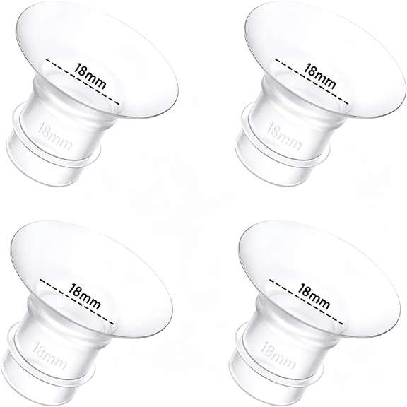XIRQI 4Pcs Breast Pump Flange Insert 18Mm Compatible with Elvie/Lansinoh/Paruu P10 Breast Pump,Fit for M5/M9/M6/V2 Pro/V2 Pro/S12 Pro E10 S1 S1 Pro