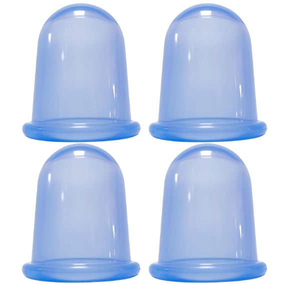 XIRQI 4Pcs Cupping Massager Set - Portable Silicone Suction Cups for Facial and Body Massage Therapy - Vacuum Cupping Tool for Home Spa Skincare Relaxation and Travel Use