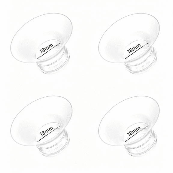 XIRQI 4Pcs Flange Inserts 18Mm Compatible with M9/M6/M5/V1 Pro/V2 Pro/S12 Pro/S9 Pro Wearable Breast Pump, for Breast Pump Replacement Parts, Reduce 24Mm Nipple Tunnel Down to 18Mm