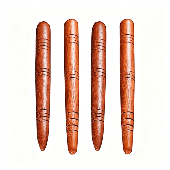 XIRQI 4Pcs Manual Acupressure Pen Wooden Thai Massage Stick Rod Deep Tissue Massage Tool Trigger Point Relief Pain Therapy Tools Full Body Relaxing Gifts Acupressure Pen,Acupressure Tools