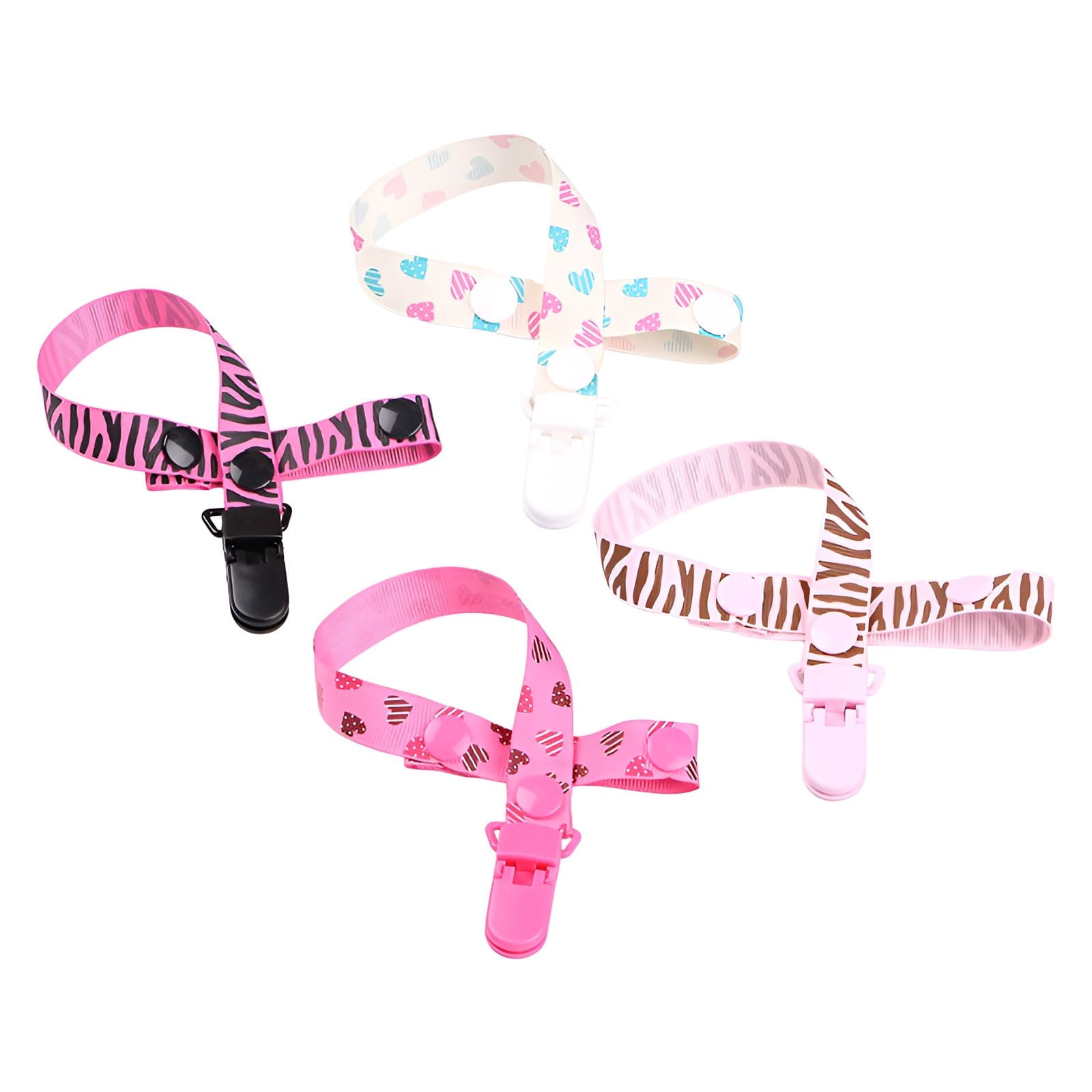 XIRQI 4Pcs Pacifier Clip,Easy to Clean, Hygienic and Durable Pacifier ...