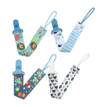 XIRQI 4Pcs Pacifier Clip,Easy to Clean, Keeps Hygiene Pacifier Holder,Anti-Loss Design, Secure and Steady Binky Clips