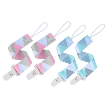 XIRQI 4Pcs Pacifier Clip,Secure Anti-Drop Design Pacifier Holder,Perfect Baby Gift Binky Clips