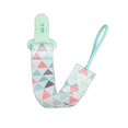 thumbnail image 1 of XIRQI 4Pcs Pacifier Holder,Polyester Pacifier Clip,Fabric Binky Clips,Colorful Triangle, 1 of 3