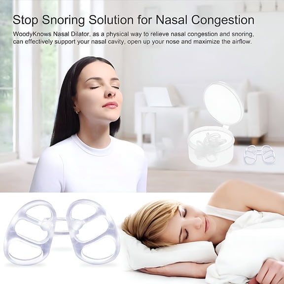 XIRQI 4Pcs/box Anti Snoring Nasal Dilators Solution Anti Snore Nose Clip Congestion