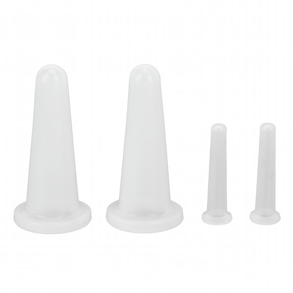 XIRQI 4pcs Cupping Therapy Set Silicone Massage Vacuum Suction Facial Cupping Set for Cosmetic Home Use