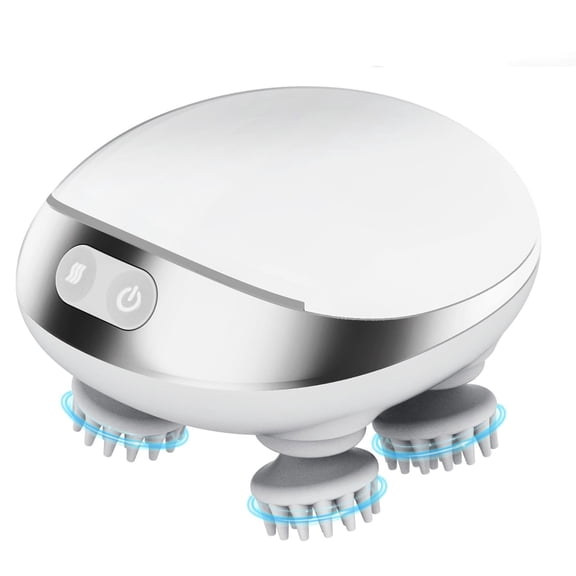 XIRQI 5 in 1 Electric Scalp Massager,Portable Heated Head Hair Massager with 88 Kneading Nodes,2 Massage Styles,3 Speed Modes for Hair Growth,Stress Relief and Deep Clean,Gifts for Women Men