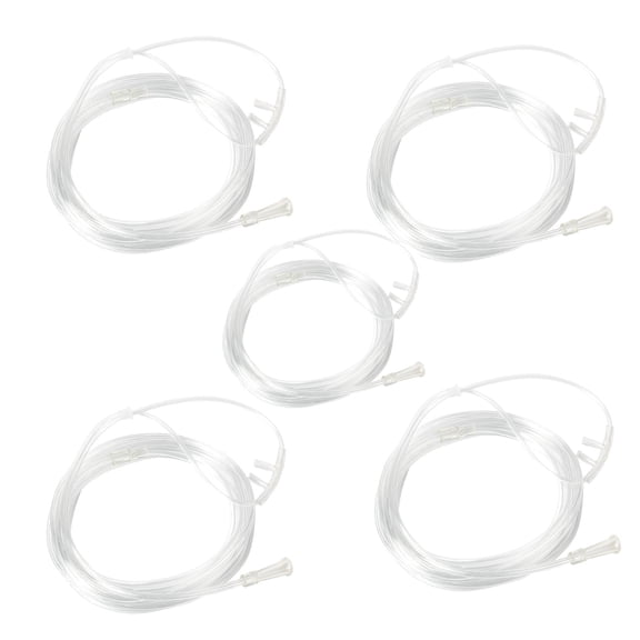 XIRQI 5 Pcs Oxygen Nasal Cannula, 4 Foot Tubing with Standard