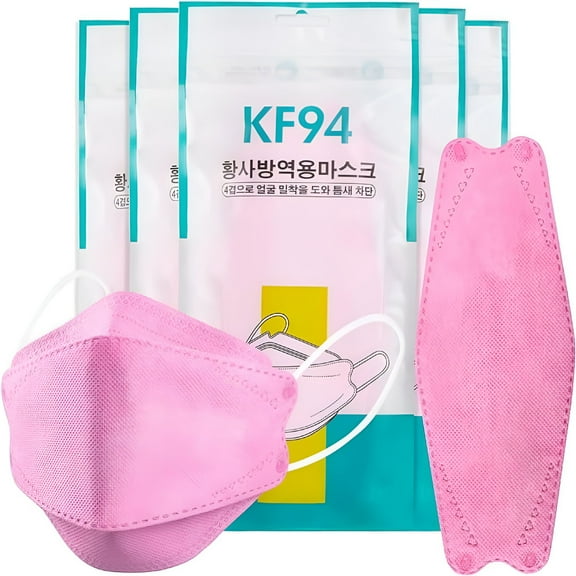 XIRQI 50PCS Disposable Face Masks,KF94 Face Mask for Adult Teenager with 4-Layer Filters Protection,Disposable Mask Outdoor Daily Use