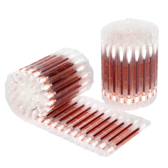 XIRQI 50Pcs Cotton Swabs,Disinfecting Iodine Swabs,Disposable Q-Tips Cotton Swabs for Wound Care, First Aid, Skin Prep, Post-Surgery Cleaning