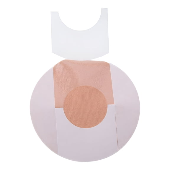 XIRQI 50Pcs Freestyle Libre Sensor Covers Waterproof Adhesive Patches Flesh Flexible CGM Patches Without Glue Center Patches