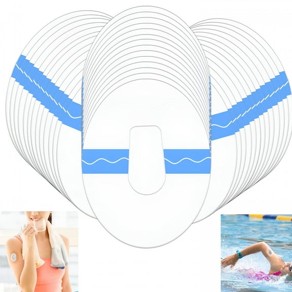 XIRQI 55 Pack Adhesive Patches Waterproof & Transparent Overpatch CGM Stickers for G6,10 Days Long Stay Fixation Monitor Protection