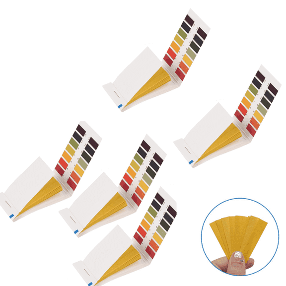 XIRQI 5Pcs PH Test Strips Quick PH Strips for Solution Testing Reliable PH Level Detection