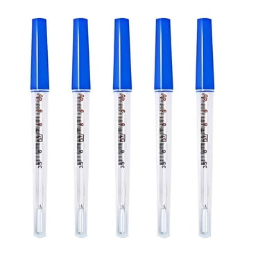 XIRQI 5Pcs Thermometer for Adults,Precise Measurement Temperature Thermometer,Mercury Column Infrared Thermometer,White