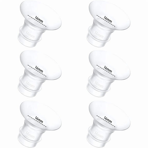 XIRQI 6Pcs Breast Pump Flange Insert 14Mm Compatible with Medela Elvie/Lansinoh/Paruu P10 Breast Pump,For M5/M9/M6/V2 Pro/V2 Pro/S12 Pro E10 S1 S1 Pro,24Mm Flange