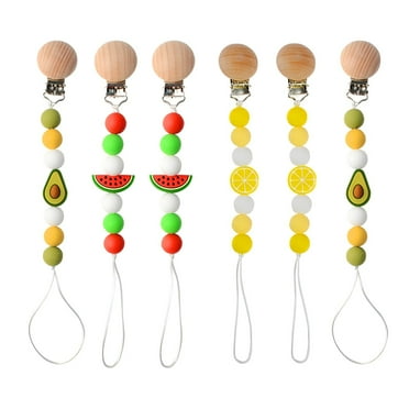 XIRQI 6Pcs Pacifier Clip,Cute Leaf Shape Pacifier Holder,Perfect Baby Gift Binky Clips