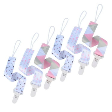 XIRQI 6Pcs Pacifier Clip,Food-Grade Silicone Pacifier Holder,Secure Anti-Drop Design Binky Clips
