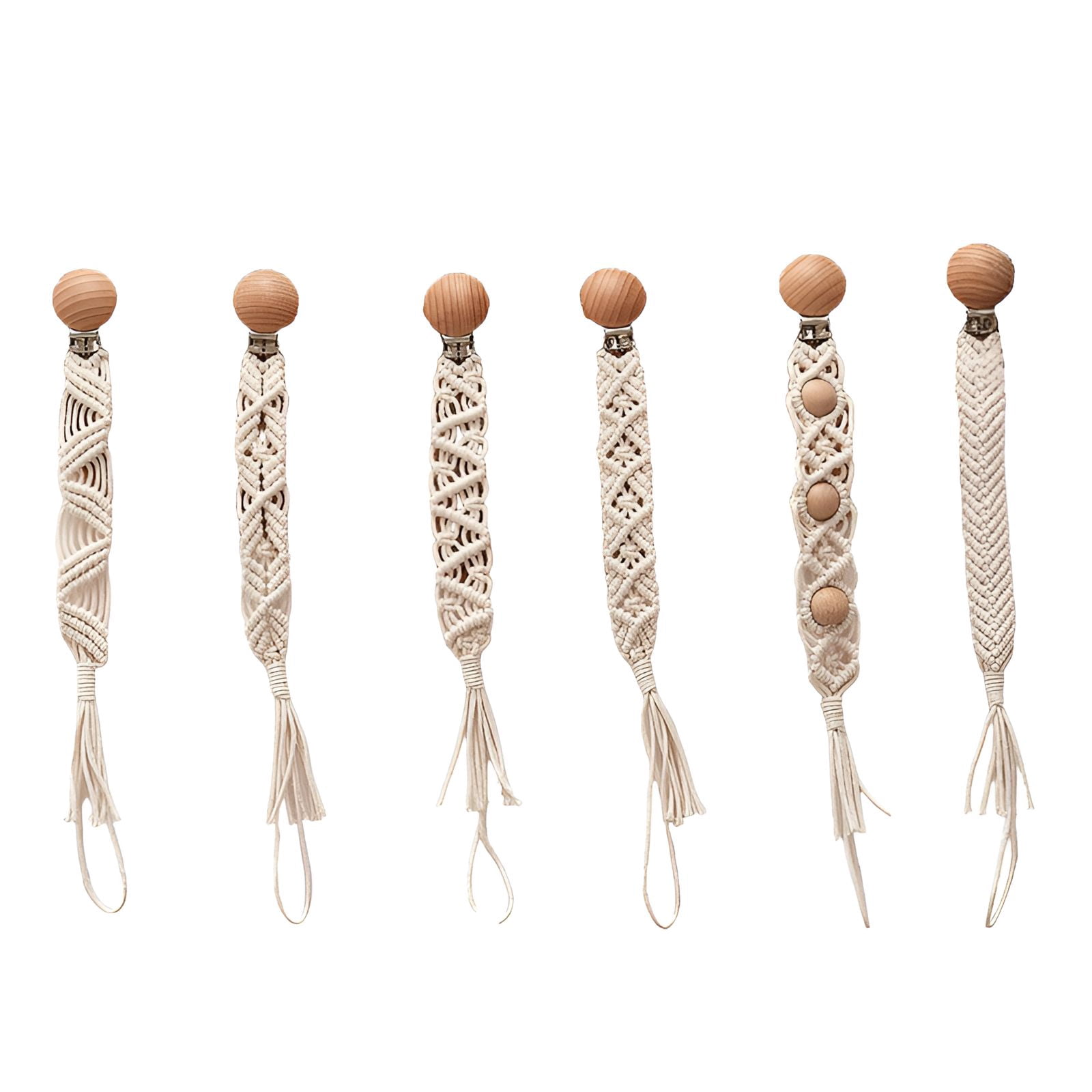Element Pacifier XIRQI 6Pcs Pacifier Clip,Growth Stages Pacifier Holder,Interactive ...
