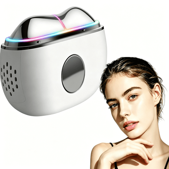 XIRQI 7-In-1 Red Light Facial Massager, Electric Gua Sha 7 Color Led Light Therapy for Face, Hot & Cold Facial Scraping Tool with Vibration, Pulse, Heated Lifting, Ice Roller