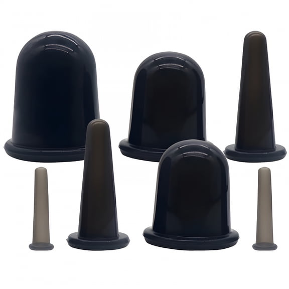 XIRQI 7 Pcs silicone cupping set,soft,safe and easy to use,ideal for relaxation and contouring