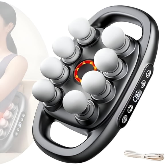 XIRQI 8-Head Massage Gun Set,Deep Tissue Massage Gun with 30 Levels,3 Modes,Portable for Back,Shoulders,Legs,Foot,and Body Muscle Pain Relief