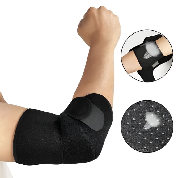 XIRQI Adjustable Elbow Brace Support Breathable Compression Arm Sleeve Wrap for Olecranon Joint Pain,Bursa Protection,Arthritis & Tendonitis Relief (One Size Fits Most)