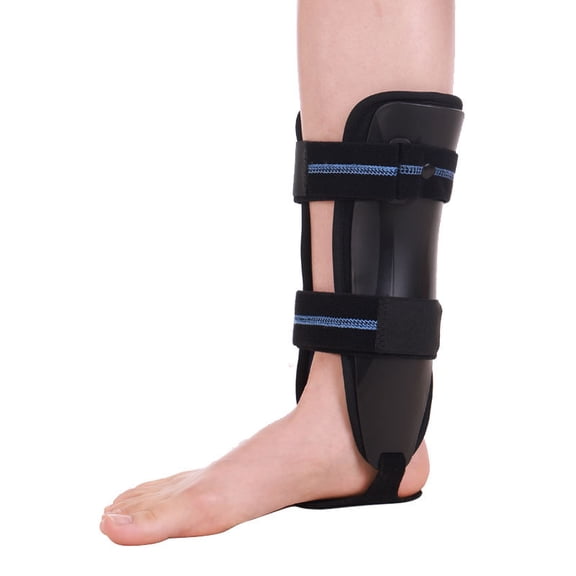 XIRQI Ankle Brace - Stirrup Ankle Splint - Adjustable Rigid Stabilizer for Sprains,Tendonitis,Post-Op Cast Support and Injury Protection for Women and Men (Foam Pads,Large - Left Foot)