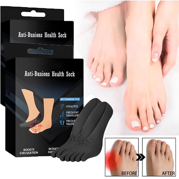 XIRQI Anti Bunions Health Socks, Bunions Relief Socks, Orthopedic Compressing Sock, Women Toe Socks Breathable Five Finger Split Toe Socks