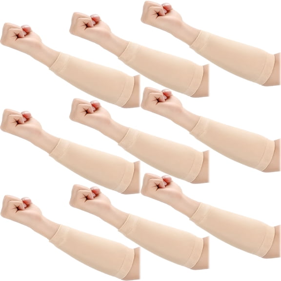 XIRQI Arm Protector Protective Sleeves for Thin Skin and Bruising, Beige, 18 count