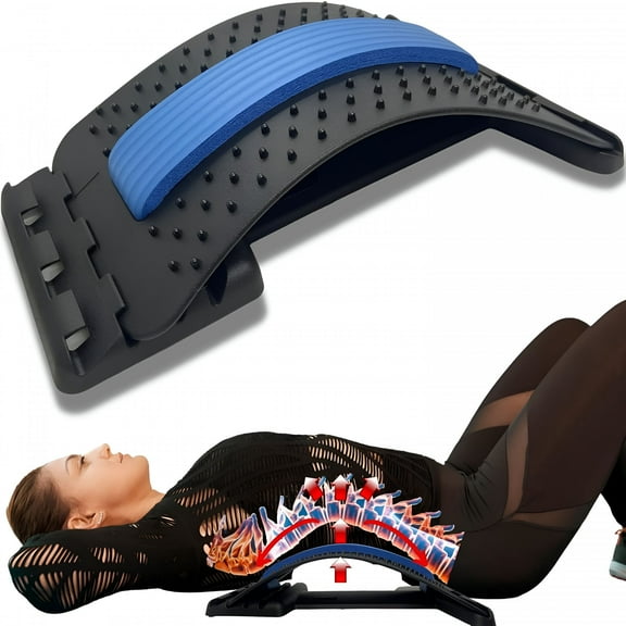 XIRQI Back Stretcher for Lower Back Pain Relief Back Cracker Upgraded 4 Level Adjustable Spine Board Back Stretching Device Back Massager Lumbar Stretcher