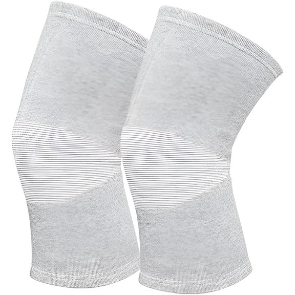 XIRQI Bamboo Charcoal Knee Sleeve - Bamboo Compression Knee Sleeve - Elastic Warm Knee Brace for Arthritis (Gray, X-Large)