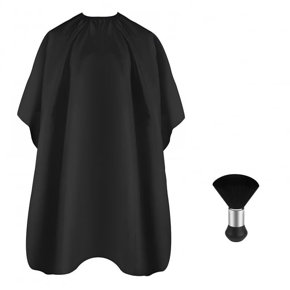 XIRQI Barber Cape Neck Duster Brush Professional Salon Hair Cutting for Men Waterproof Cape Hair Cutting Accessories Black