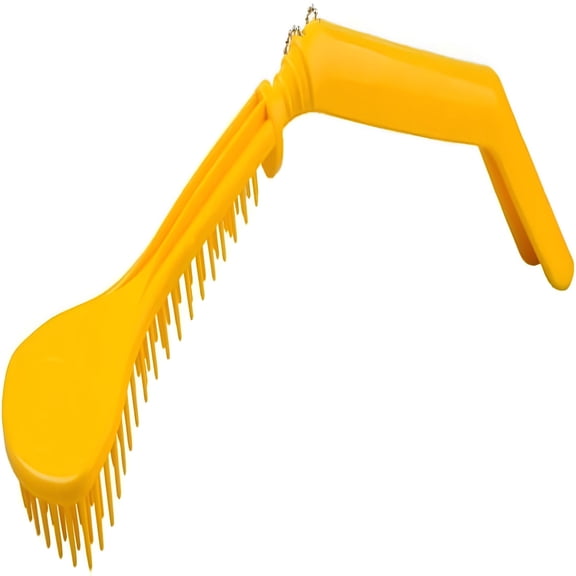 XIRQI Bendable Back Scratcher with Ergonomic Arm Design, Durable Plastic Curved Handle Manual Massager for Deep Itch Relief, Yellow