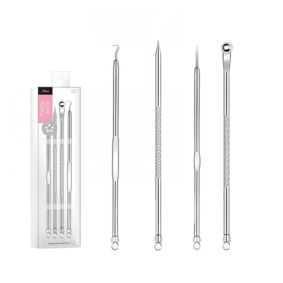 XIRQI Blackhead Extractor,Pimple Remover,Stainless Steel Acne Extraction Tool Set for Blemish Removal,Comfortable And Easy Use,Sturdy And Hygienic Skincare Tool with Multiple Pieces