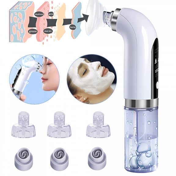 XIRQI Blackhead Remover Pore Vacuum Cleaner Acne Comedo Extractor USB Rechargeable Blackhead Suction Tool with 6 Probes and 3 Adjustable Suction Levels for Blackhead Whitehead Acne Removal