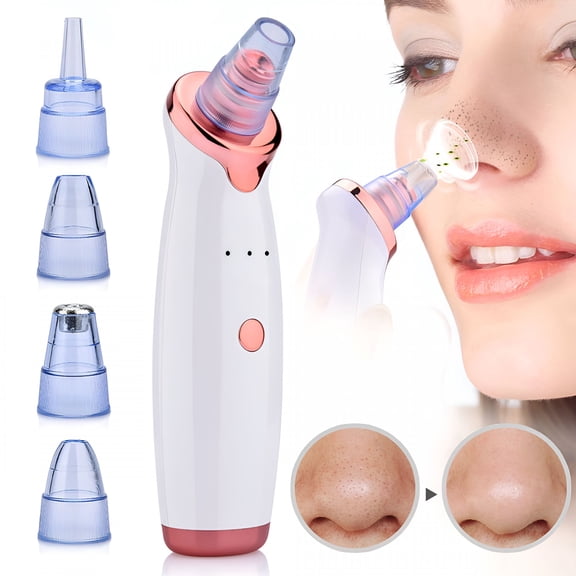 XIRQI Blackhead Remover Pore Vacuum-Electric Facial Pore Cleaner,Whitehead Extractor with 3 Suction Power,5 Replaceable Heads,Usb Rechargeable,Pore Cleaner Vacuum for Deep Cleansing