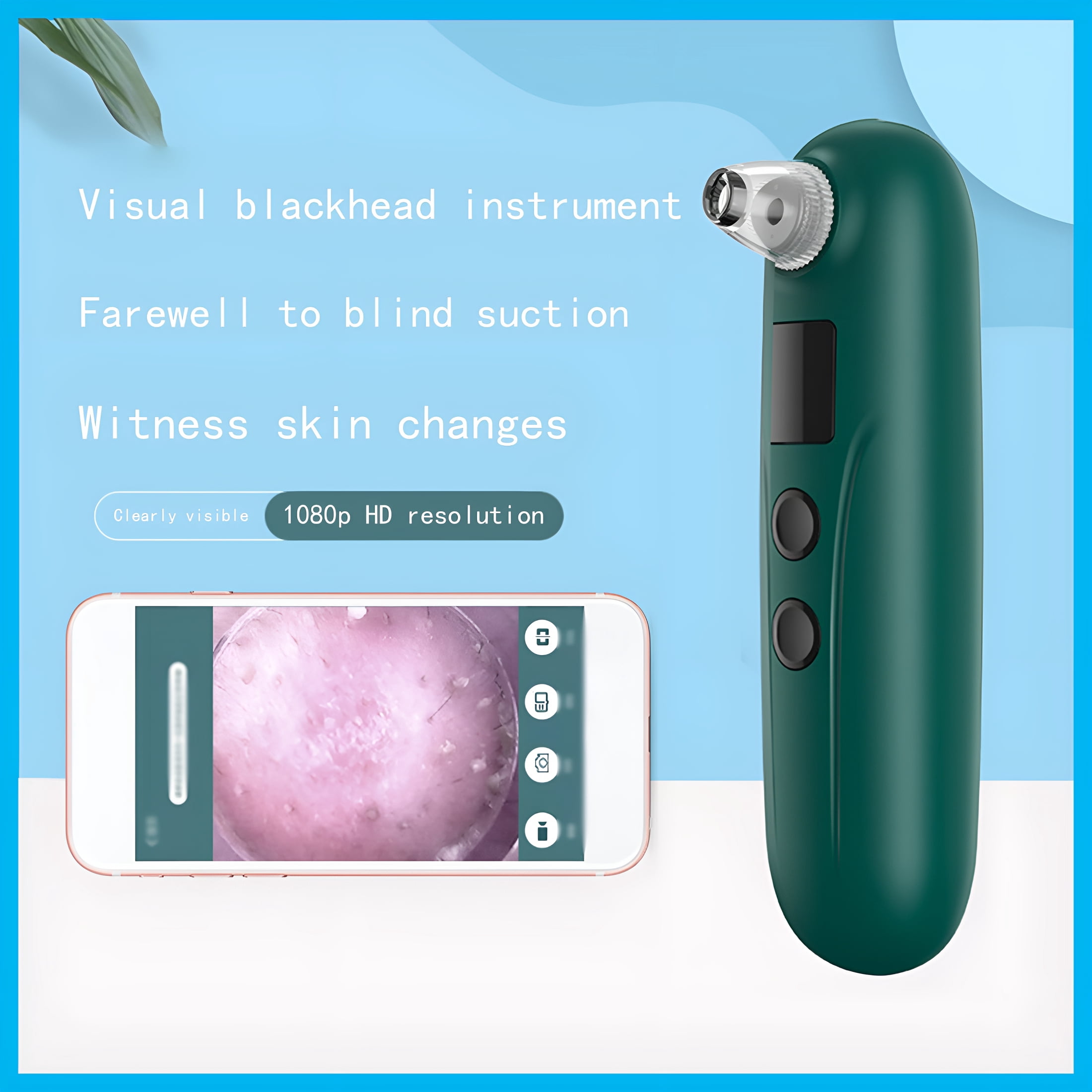 XIRQI Blackhead Remover Pore Vacuum with Camera-Upgraded Visual Facial Pore Cleaner with Electric Wifi Black Head Remover Suctioner