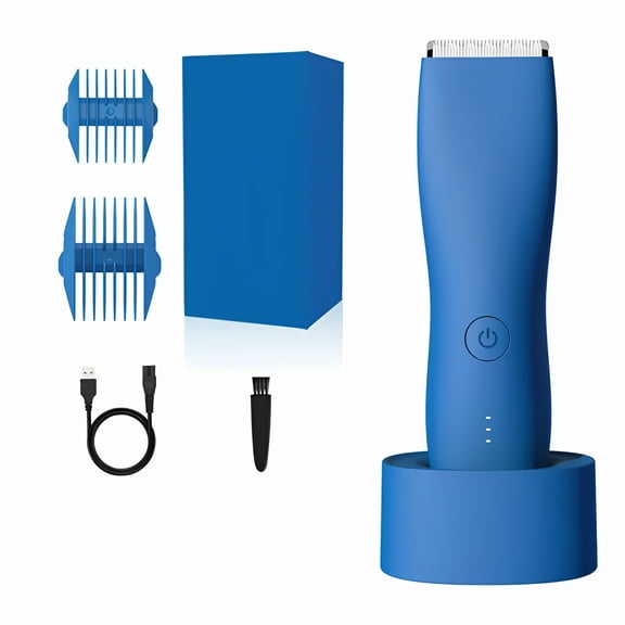 XIRQI Body Hair Trimmer Shaver for Men,Ball Trimmer for Groin/Pubic with Charging Dock,Ceramic Blade Body Groomer Electric Razor