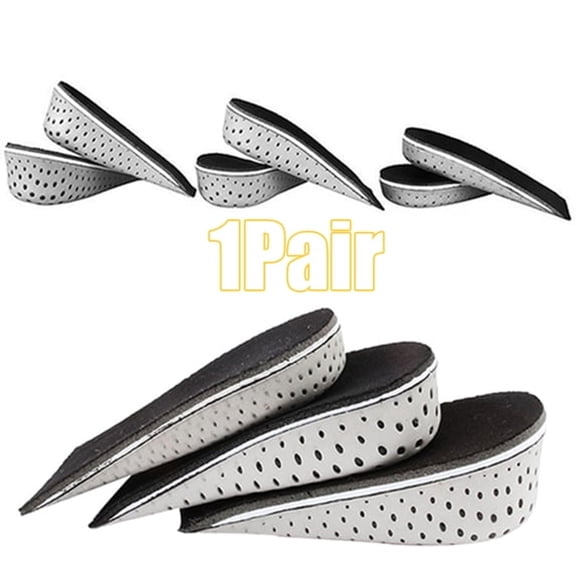 XIRQI Breathable Memory Foam Height Increase Insole Invisible Increased Heel Lifting Inserts Shoe Lifts Shoe Pads Elevator Insoles for Men Women