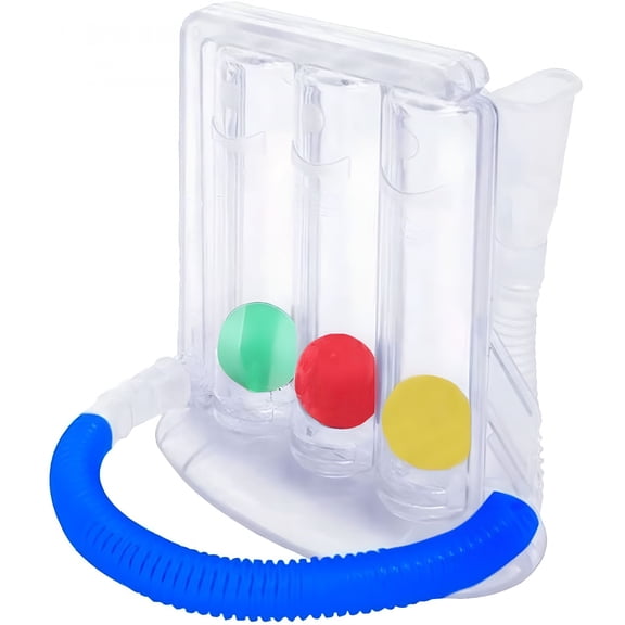 XIRQI Breathing trainer for breathing exercises - Lung trainer 3 chamber breathing exercise device