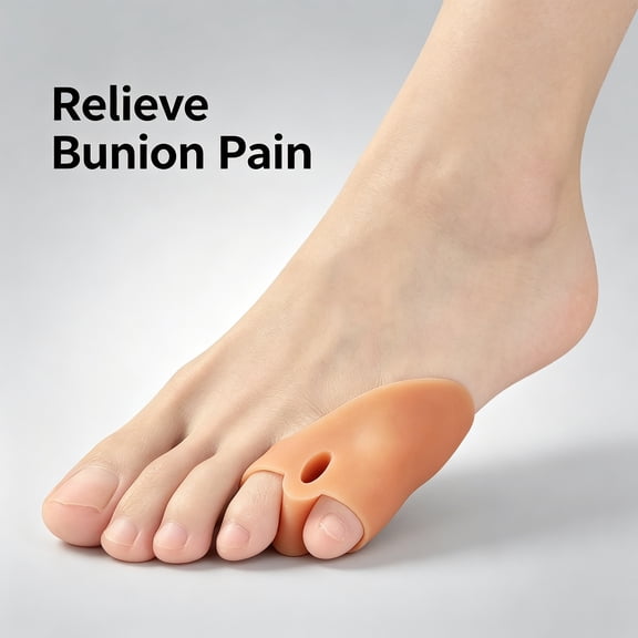XIRQI Bunion Corrector Pads Bunionette Pain Relief Pinky Toe Straightener Separator Cushion Splint Protector Shield Spacer Cover Guard (4 Pads,Shims - Size Large)