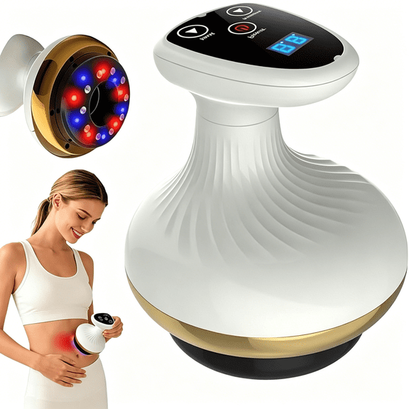 XIRQI Cellulite Remover,Electric Gua Sha Device,Firmer,More Toned Skin,Deep Massage,Natural Skin Firmness,9 Suction Levels&Heat,Rechargeable Portable Tool for Legs Arms Belly