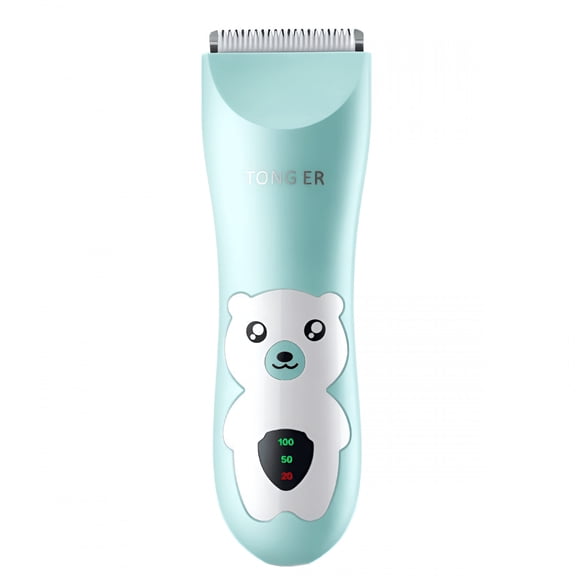 XIRQI Children's Hair Clipper,Professional Baby Haircut Machine-Cordless,Waterproof Clipper with Low Noise and Ceramic Blades for Safe and Easy Home Haircuts (Blue)